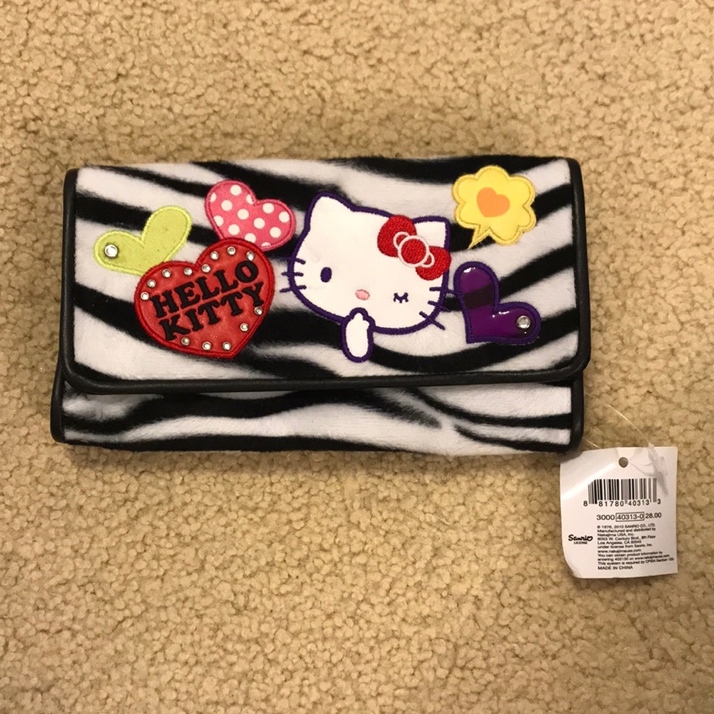 Hello Kitty Zebra print wallet